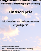 Scriptie motiveren en behouden vrijwilligers ouderenzorg geslaagd Hogeschool Rotterdam Maatschappelijk Culturele Vorming