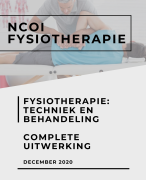 NCOI complete uitwerking fysiotherapie techniek en behandeling 2020
