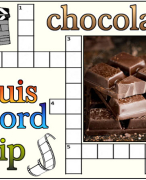 Antwoordblad kruiswoordclip chocolade