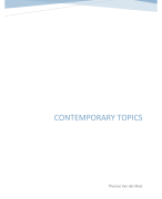 Samenvatting Contemporary Topics