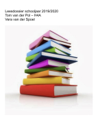 Leesdossier 2019-2020-2021 Havo