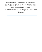 Samenvatting hoofdstuk 3 paragraaf: (3).1, (3).2, (3).4, (3).5 en (3).6 - Werkplaats vwo 1 tekstboek - ISBN: 9789001820275 - Schrijver: T. van der Geugten