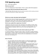 FCE speaking exam example questions+answers+tips