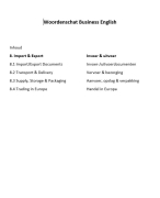 Engels Woordenschat Business English Chapter 8 & 12 uitgetypt