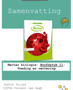 Nectar Biologie VWO H11 'Voeding en Vertering' samenvatting