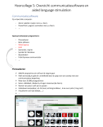 Hoorcollege 5: Overzicht communicatiesoftware en aided language stimulation