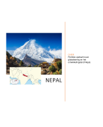 Aardrijkskunde verslag/onderzoek globalisering en ontwikkelingsland Nepal.