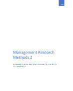 Summary of Management Research Methods 2