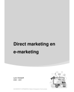 Samenvatting Direct Marketing en E-marketing