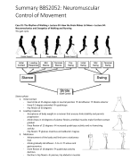 Summary BBS2052 Neuromuscular Control of Movement