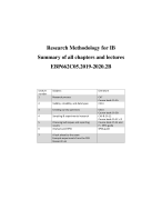 Business Research Methods  Summary