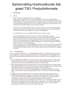 Samenvatting huishoudkunde 3de graad TSO: Productinformatie