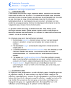 Samenvatting Praktische Economie VWO 4/5/6 - Module 2 - Vraag en aanbod