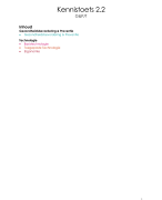 Samenvatting, Uitwerking leerdoelen kennistoets 2.2 Gezondheidsbevordering & Preventie en Technologie