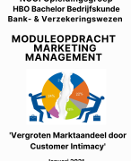  NCOI Geslaagde moduleopdracht Marketing Management - Vergroten Marktaandeel door Customer Intimacy (cijfer 8 + feedback)