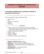 Anatomie en Fysiologie: inleiding