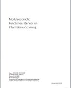 NCOI Moduleopdracht Functioneel Beheer en Informatievoorziening (Cijfer 7)