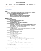 Summary Oncology - Molecular Biology of Cancer chapter 1-6