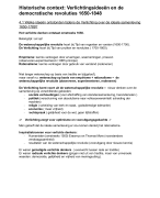Samenvatting Historische Context Verlichting VWO geschiedenis