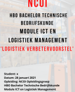 NCOI moduleopdracht logistieke processen en IT - HBO Logistiek Management - Geslaagd 2021 cijfer 7