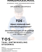 Onderzoeksrapport Hanze Groningen - TOS Taal Ontwikkeling Stoornis 2021 - Kwalitatief- en kwantitatief onderzoek 