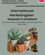 Geslaagde scriptie internationaal marketingplan betreden Duitse markt 2019/2020 met alle interviews, vragen en resultaten