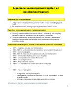 Infectiepreventie: Algemene voorzorgsmaatregelen en isolatiemaatregelen