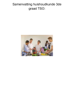 Samenvatting huishoudkunde 3de graad TSO
