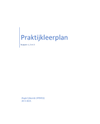 Praktijkleerplan (stageverslag, leerjaar 2)