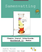 Samenvatting: Chemie Overal Scheikunde: Hoofdstuk 11; Redox (VWO 5)