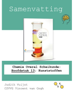 Samenvatting: Chemie Overal Scheikunde: Hoofdstuk 13; Kunststoffen (VWO 5)