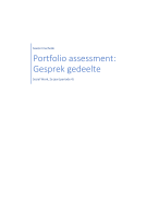 Portfolio assessment (Social Work, 2e jaar): Presentatie