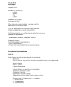 Introductie Psychobiologie college aantekeningen