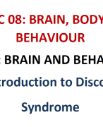 Introduction to Disconnection Syndrome Lecture Notes