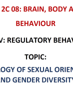 Psychology of Sexual Orientation and Gender Diversity Lecture Notes