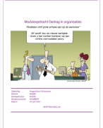 Moduleopdracht Gedrag in organisaties | Cijfer: 9,5 | PvA ombuigen ongewenst naar gewenst gedrag