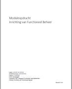 NCOI Moduleopdracht Inrichting van Functioneel Beheer (Cijfer 7)