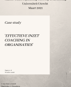 Master Thesis Uni. Utrecht - Case Study Effectieve inzet coaching in organisaties - Kernbegrippen: Coaching, Effectiviteit, Organisatievisie