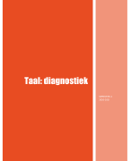 Samenvatting Taal: Diagnostiek