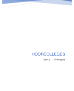 Hoorcolleges Orthopedie (blok 2.1)