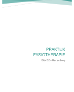 Praktijk Fysiotherapie - Onderzoek en Behandeling (blok 2.2)