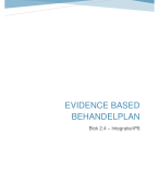 Evidence Based Practice - Behandelplan (blok 2.4)