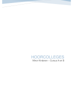 Hoor- en werkcolleges - Module C (minor Fysiotherapie & Kinderen)