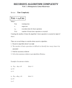Recursive algorithm complexity part 1