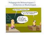 Samenvatting Pedagogische Wetenschappen 3 lerarenopleiding
