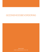 Gezondheidsbevordering Samenvatting 2021