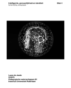 Complete samenvatting blok 1.4 Intelligentie, persoonlijkheid en identiteit