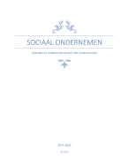 Samenvatting Sociaal ondernemen H1 t/m 7