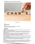 Module opdracht Verandering, Management en Organisatie, inclusief beoordeling, cijfer 8