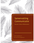 Samenvatting Communicatie 'Relatiegerichte begeleiding'